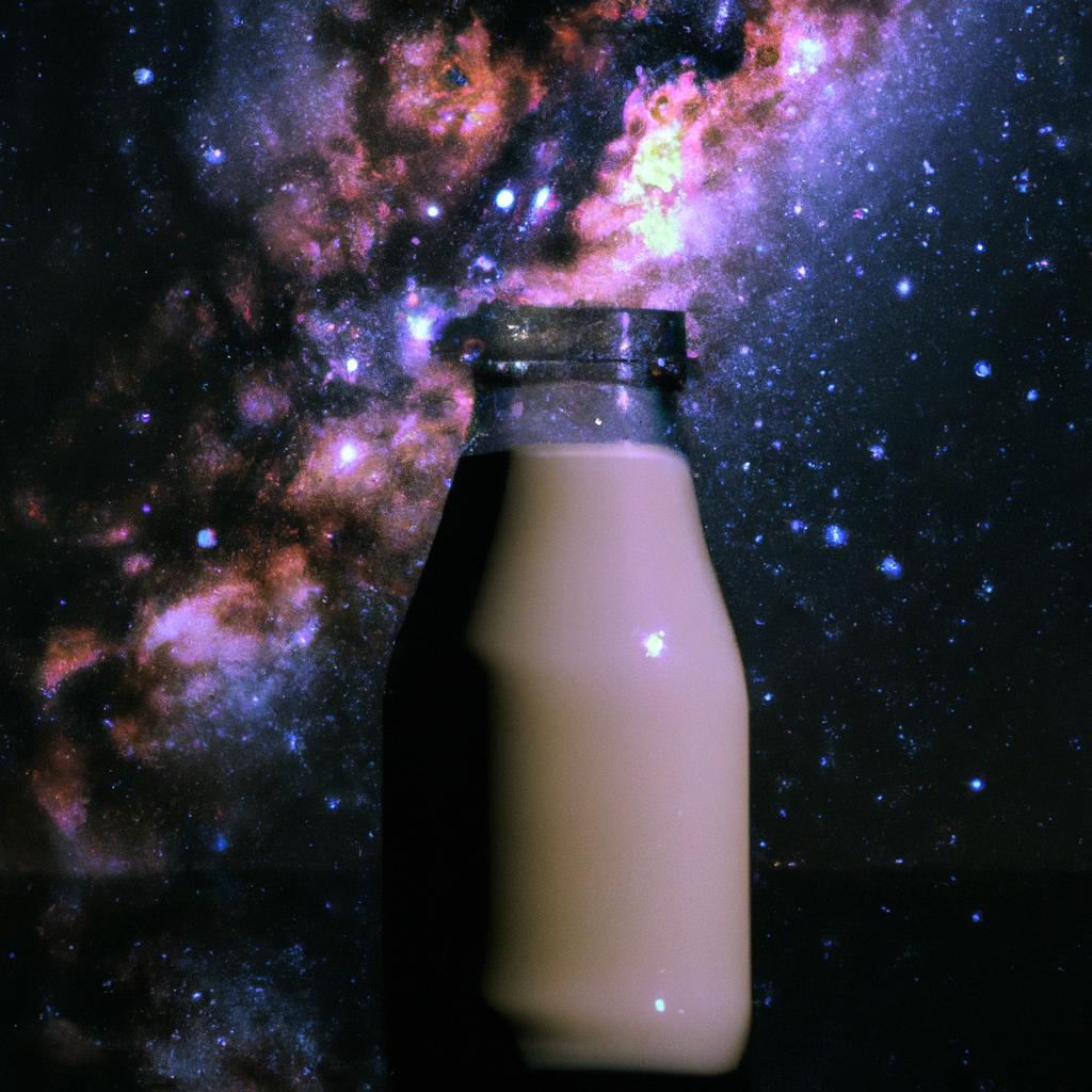 milkyway in a glass bottle
