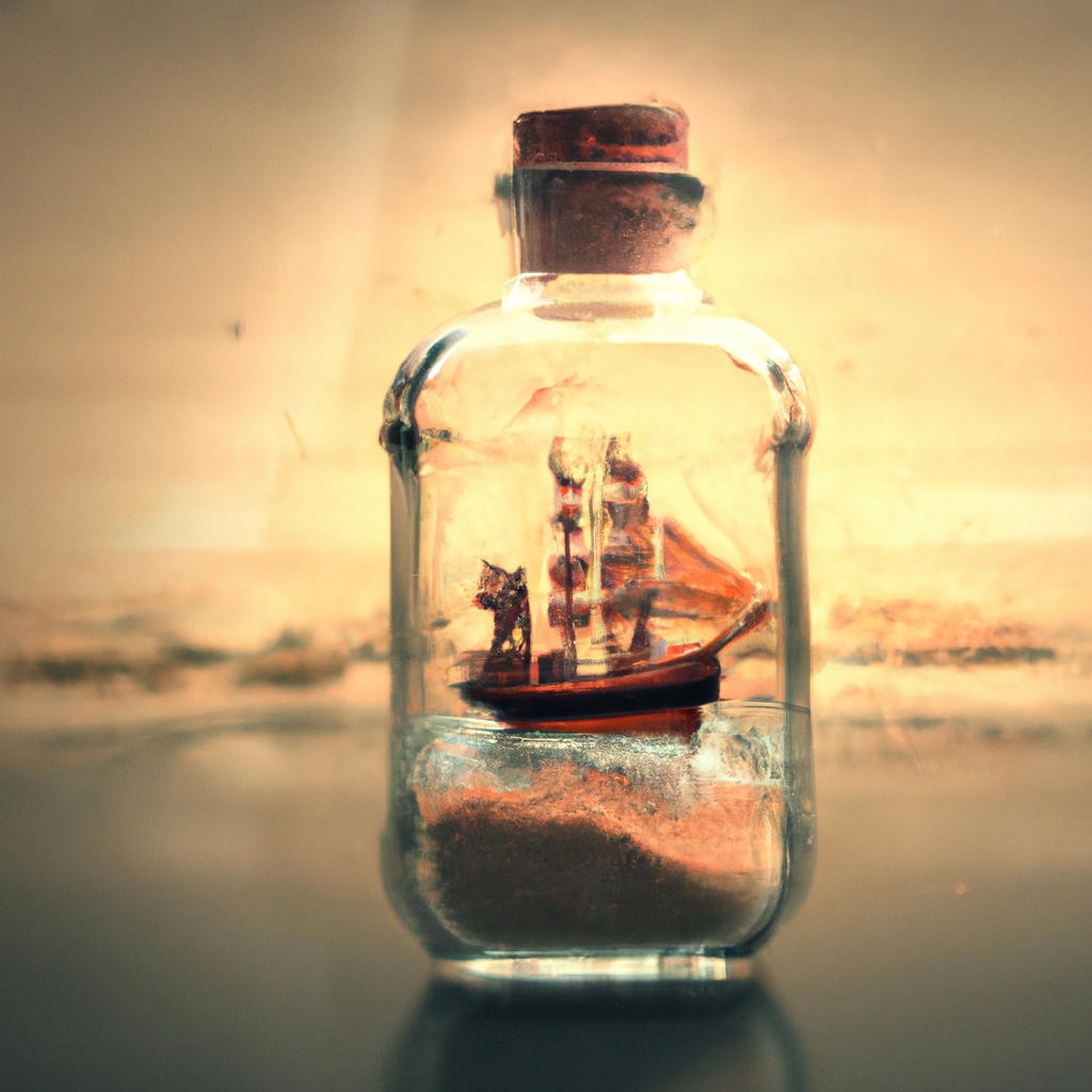 a ship in a glass bottle