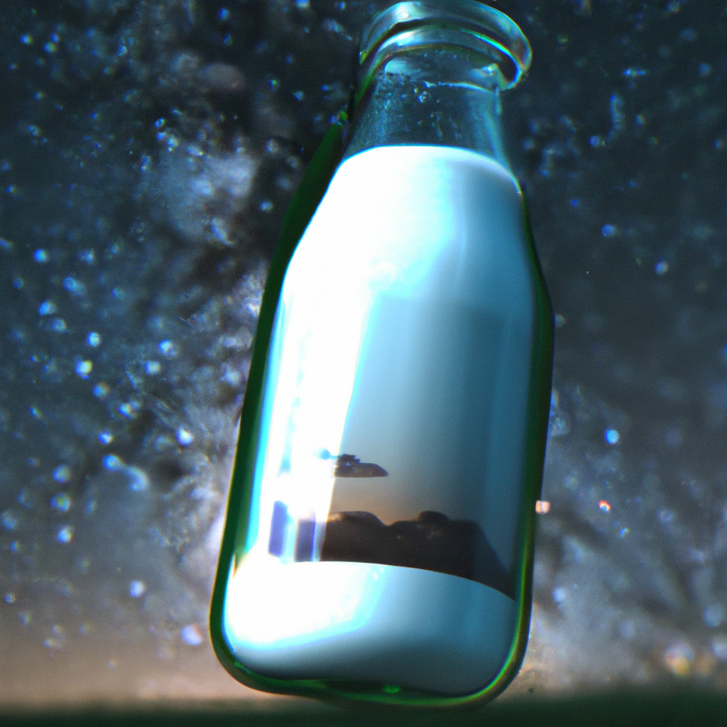 milkyway in a glass bottle, 4K, unreal engine, octane render