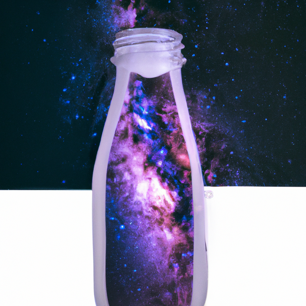 milkyway in a glass bottle