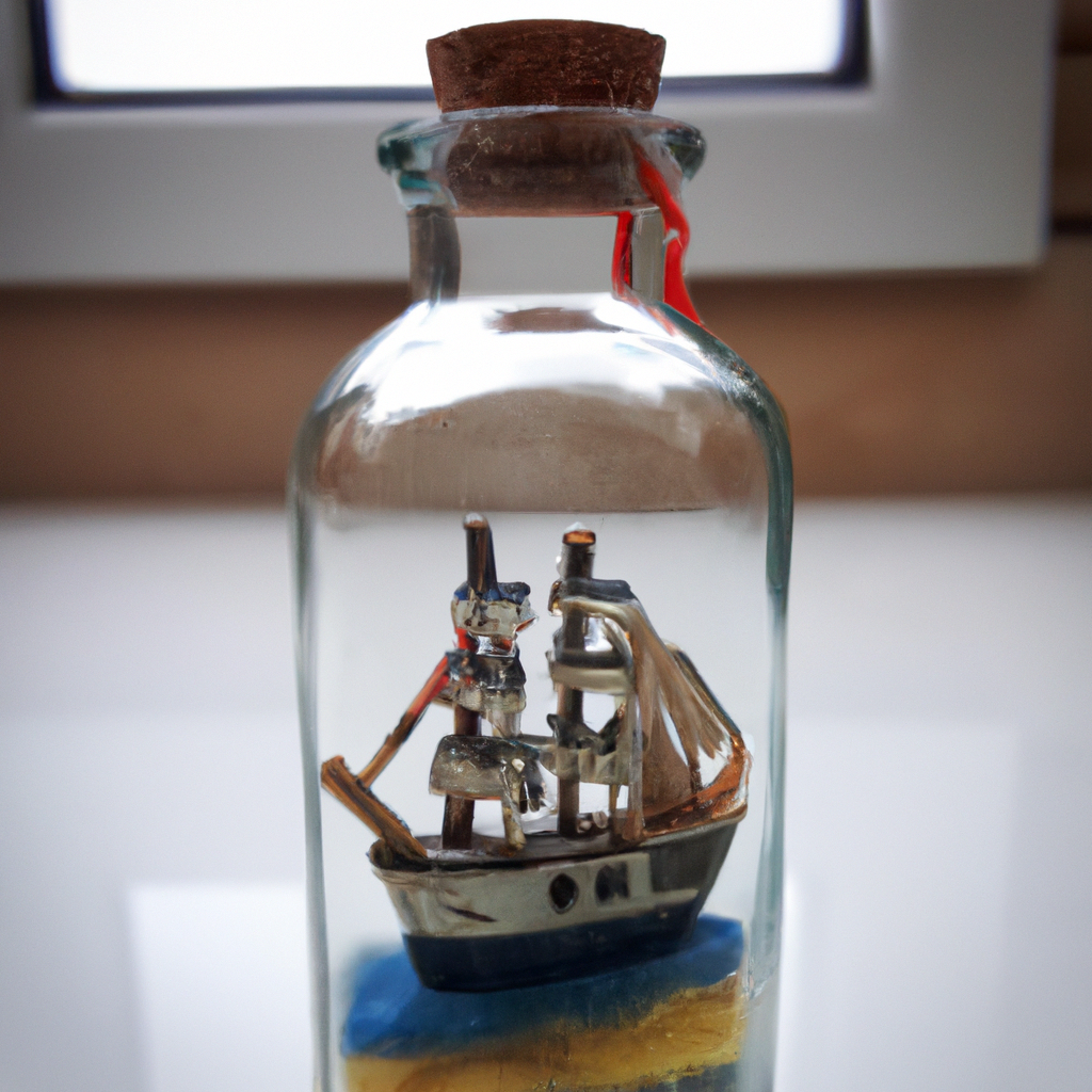 a ship in a glass bottle