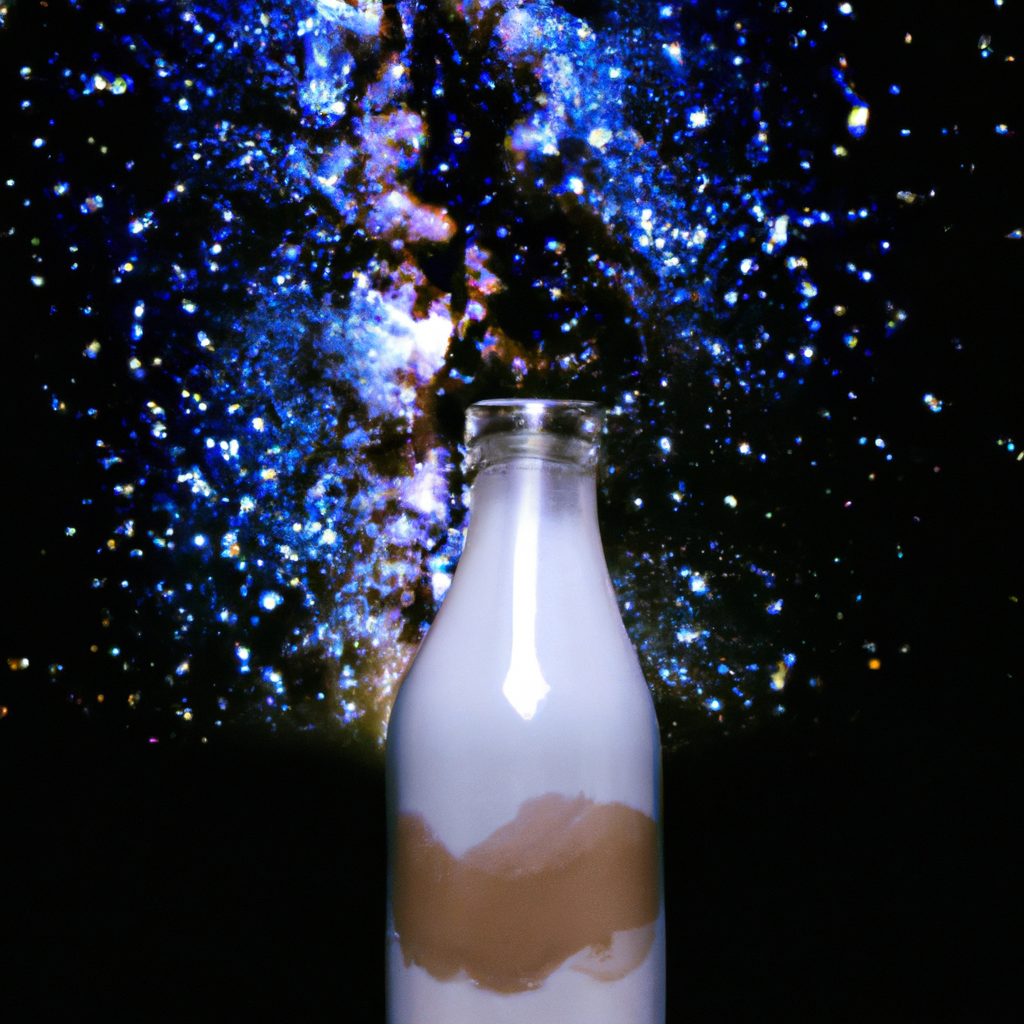 milkyway in a glass bottle