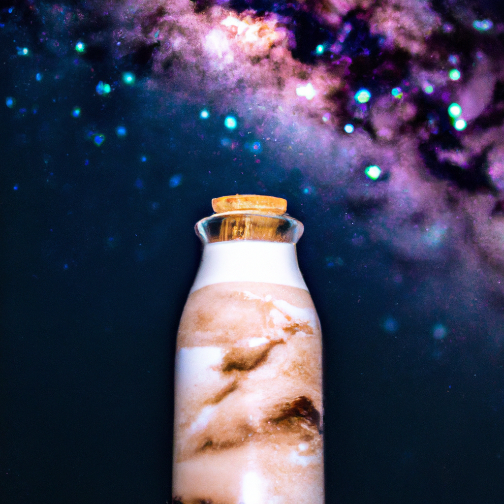 milkyway in a glass bottle
